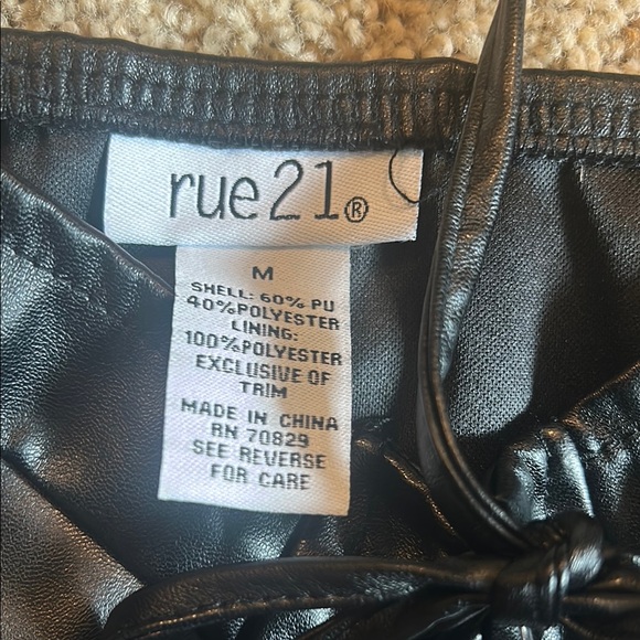 Rue21 Black Faux Leather Bustier - Picture 3 of 5